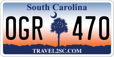 SC license plate OGR470