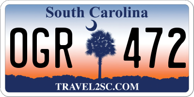 SC license plate OGR472
