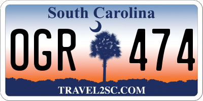 SC license plate OGR474