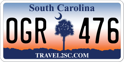 SC license plate OGR476