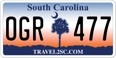 SC license plate OGR477