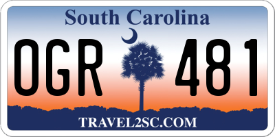 SC license plate OGR481