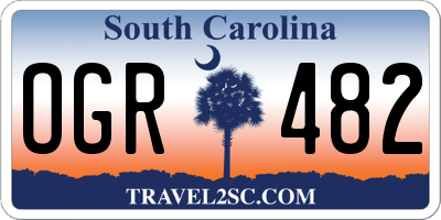 SC license plate OGR482
