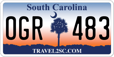 SC license plate OGR483
