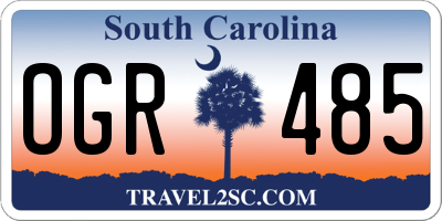 SC license plate OGR485