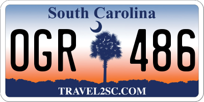 SC license plate OGR486