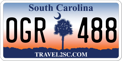 SC license plate OGR488