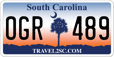 SC license plate OGR489