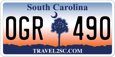 SC license plate OGR490
