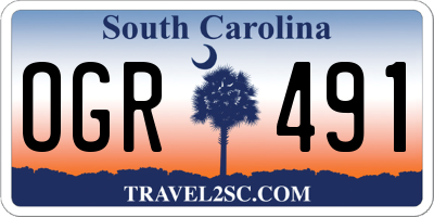 SC license plate OGR491