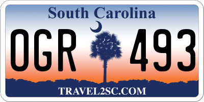 SC license plate OGR493