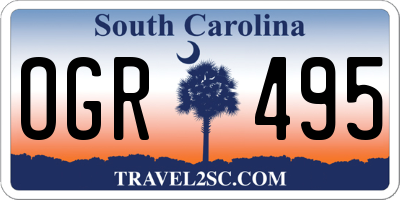 SC license plate OGR495