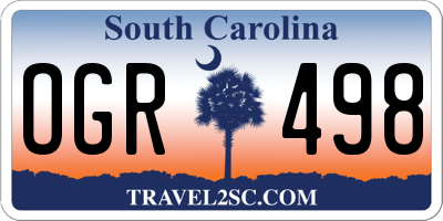 SC license plate OGR498