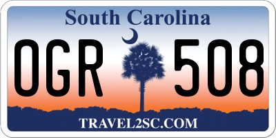 SC license plate OGR508