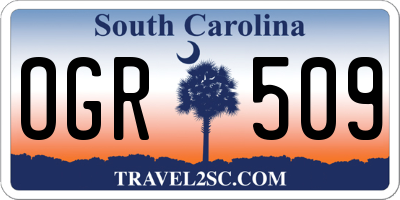 SC license plate OGR509