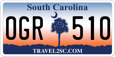 SC license plate OGR510