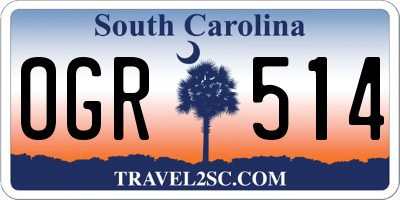 SC license plate OGR514