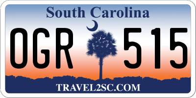 SC license plate OGR515