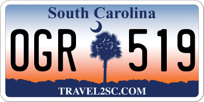 SC license plate OGR519