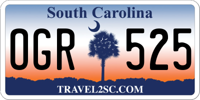SC license plate OGR525