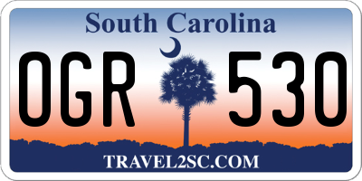 SC license plate OGR530