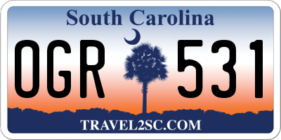 SC license plate OGR531