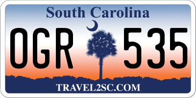 SC license plate OGR535
