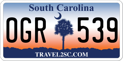 SC license plate OGR539