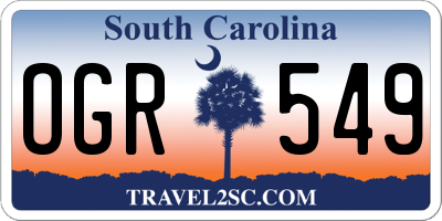 SC license plate OGR549