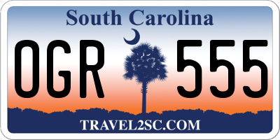 SC license plate OGR555