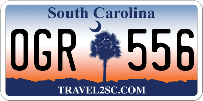 SC license plate OGR556