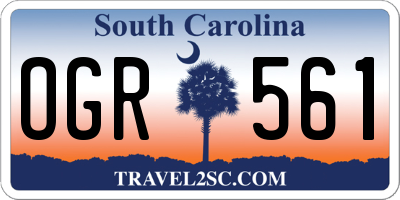 SC license plate OGR561