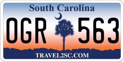 SC license plate OGR563
