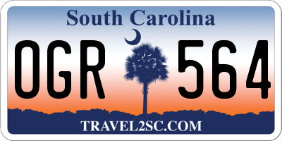SC license plate OGR564