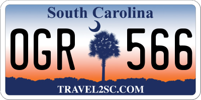 SC license plate OGR566
