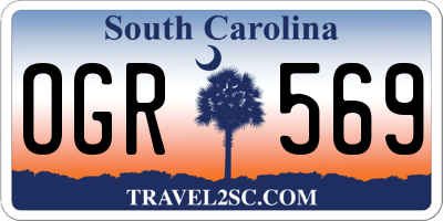SC license plate OGR569