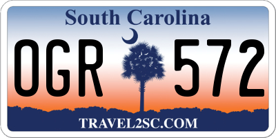 SC license plate OGR572