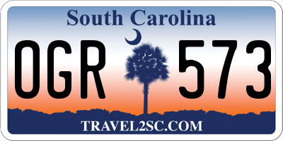 SC license plate OGR573