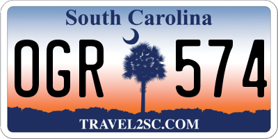 SC license plate OGR574
