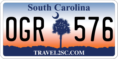 SC license plate OGR576
