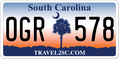 SC license plate OGR578