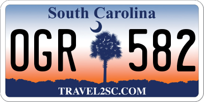 SC license plate OGR582