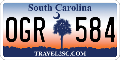 SC license plate OGR584