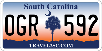 SC license plate OGR592