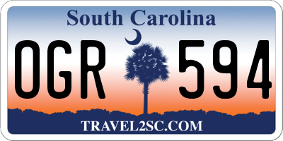 SC license plate OGR594