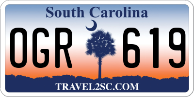 SC license plate OGR619