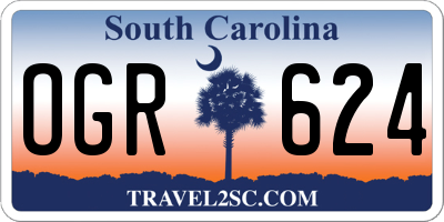 SC license plate OGR624