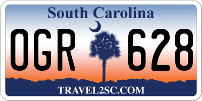 SC license plate OGR628