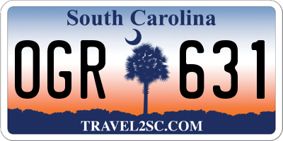SC license plate OGR631