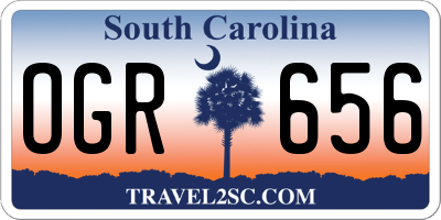 SC license plate OGR656
